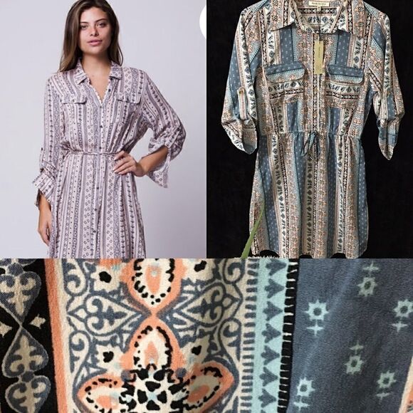 Speed Control Dresses & Skirts - HOSTPICK Gorgeous chest pocket slip like shirt dress